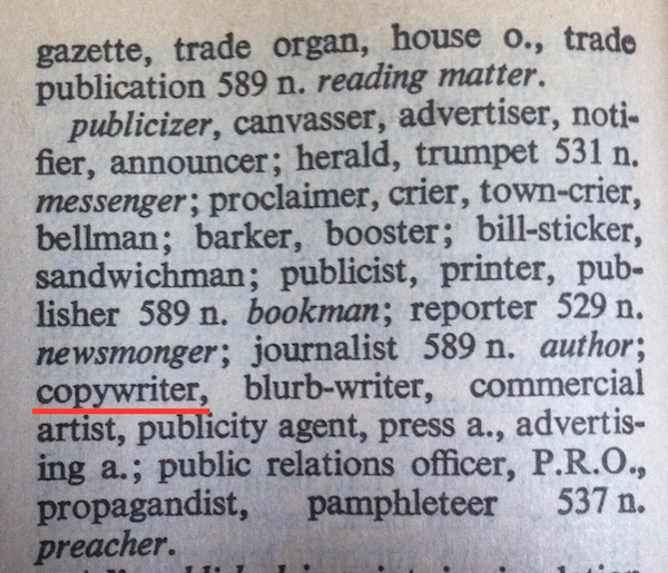 What is a copywriter